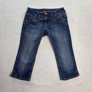 GUESS Jeans Low Rise Capri Vintage Dark Denim Y2K 90s Retro